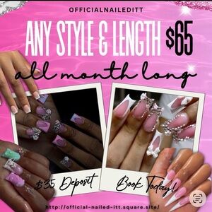 & Other Stories Pink and White Statement Nail Set